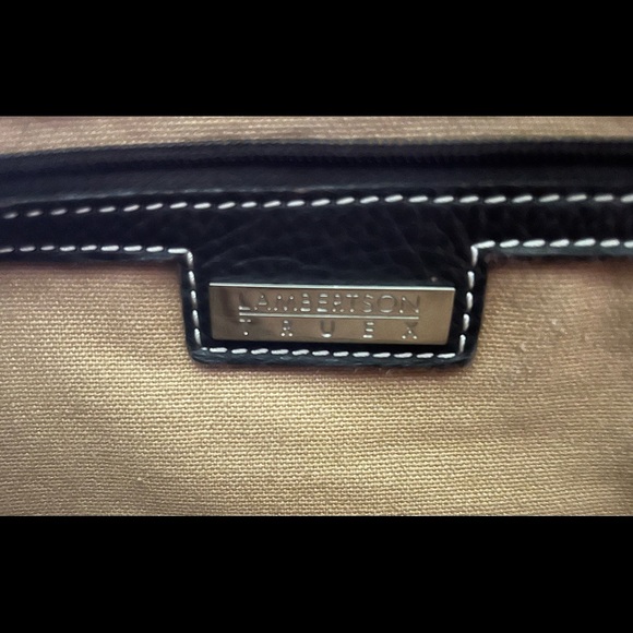 Lambertson Truex leather briefcase with shoulder strap - Picture 5 of 6